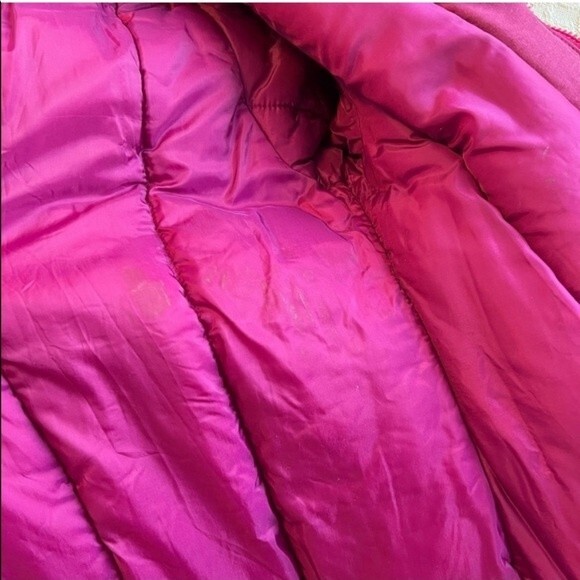 Vintage 80s Rothschild Coat Girls 14 Women’s S/M Pink Floral Long Puffer Jacket - Picture 7 of 9